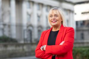 Chief Executive Tonya McCormac outside the Royal Courts of Justice